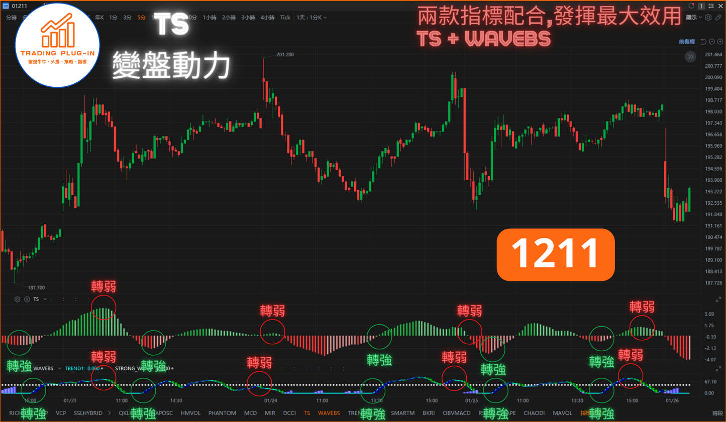 富途牛牛外掛指標 - 變盤動力 TS