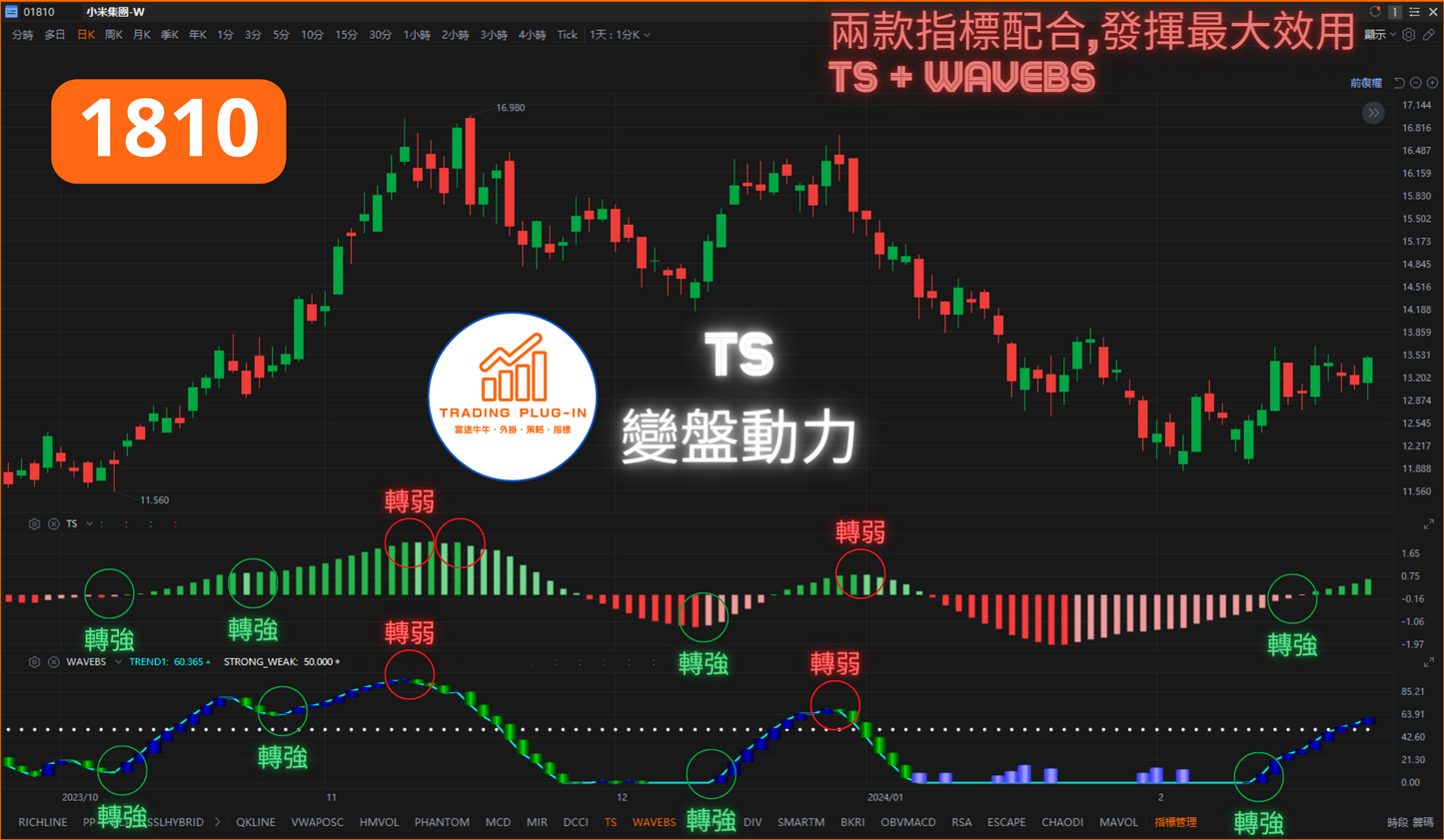 富途牛牛外掛指標 - 變盤動力 TS