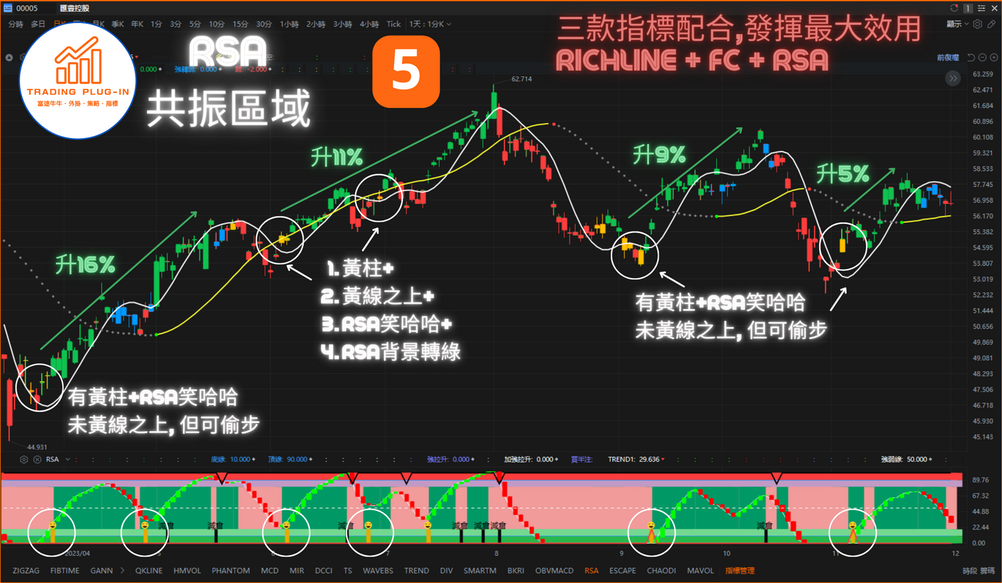 富途牛牛外掛指標 - RSA - 共振區域