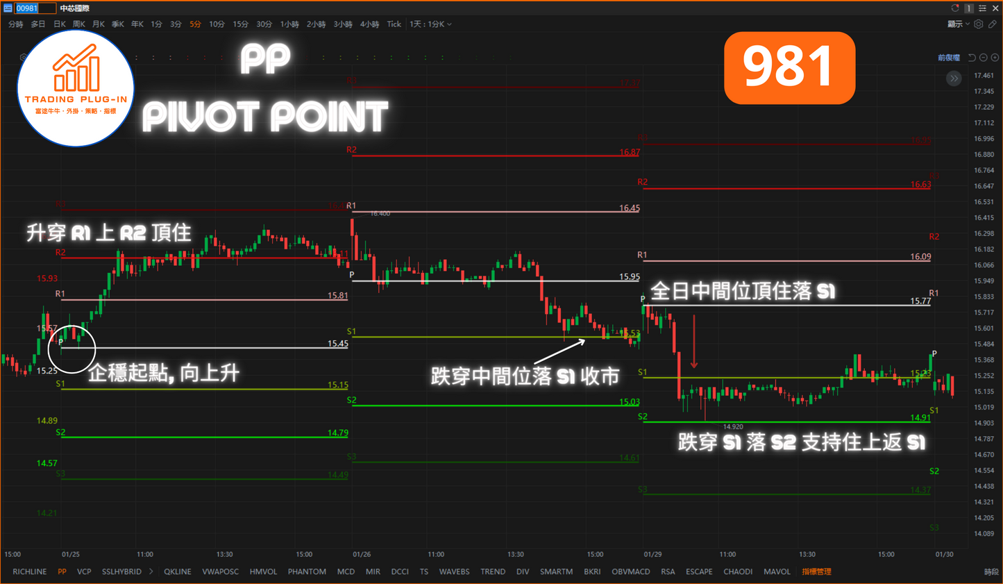 富途牛牛外掛指標 - PP - Pivot Point