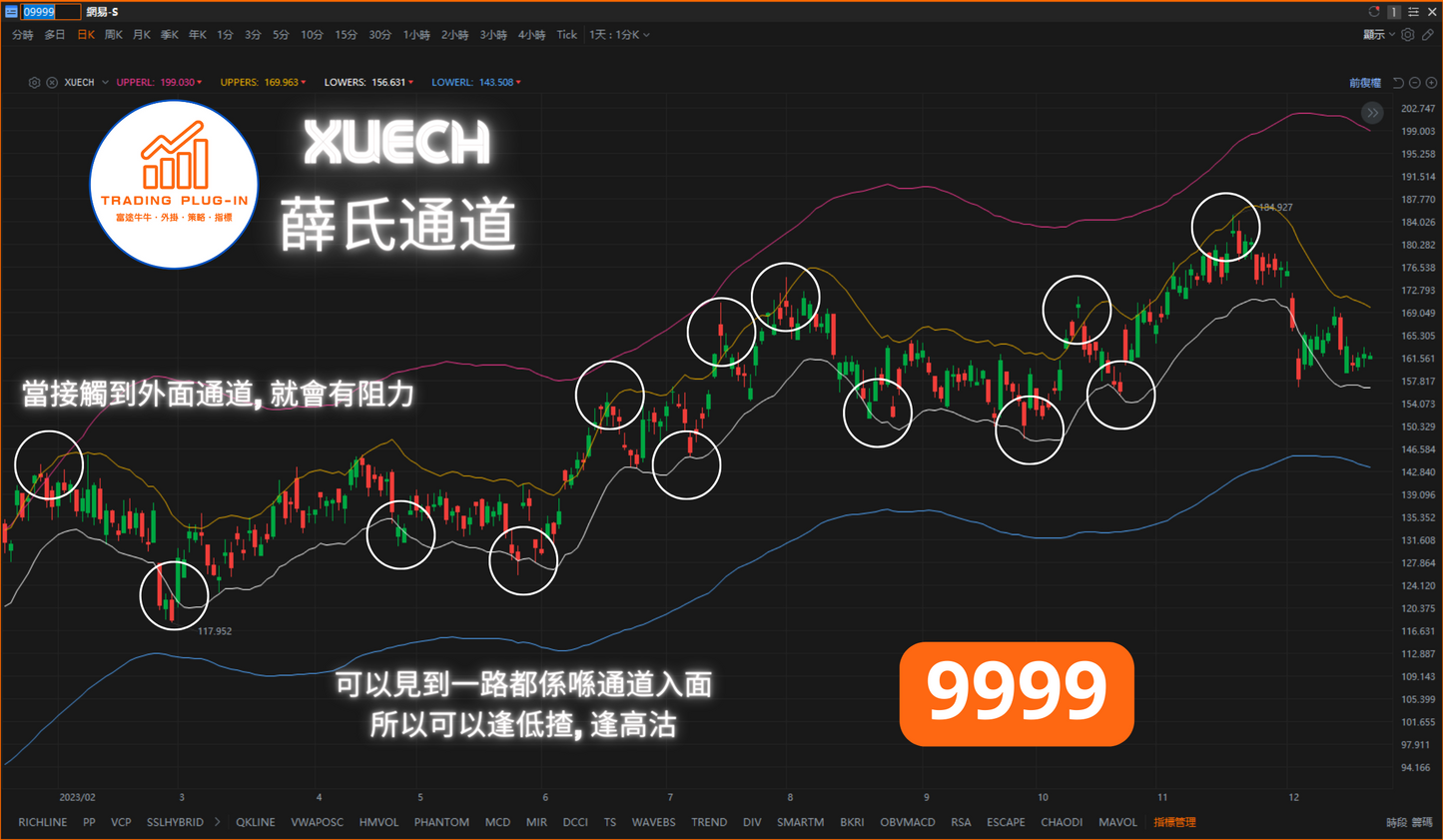 富途牛牛外掛指標 - XUECH - 薛氏通道