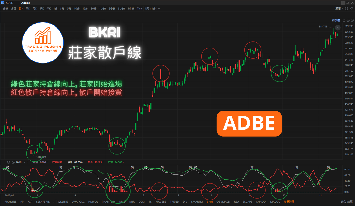 富途牛牛外掛指標 - 莊家散戶線 BKRI